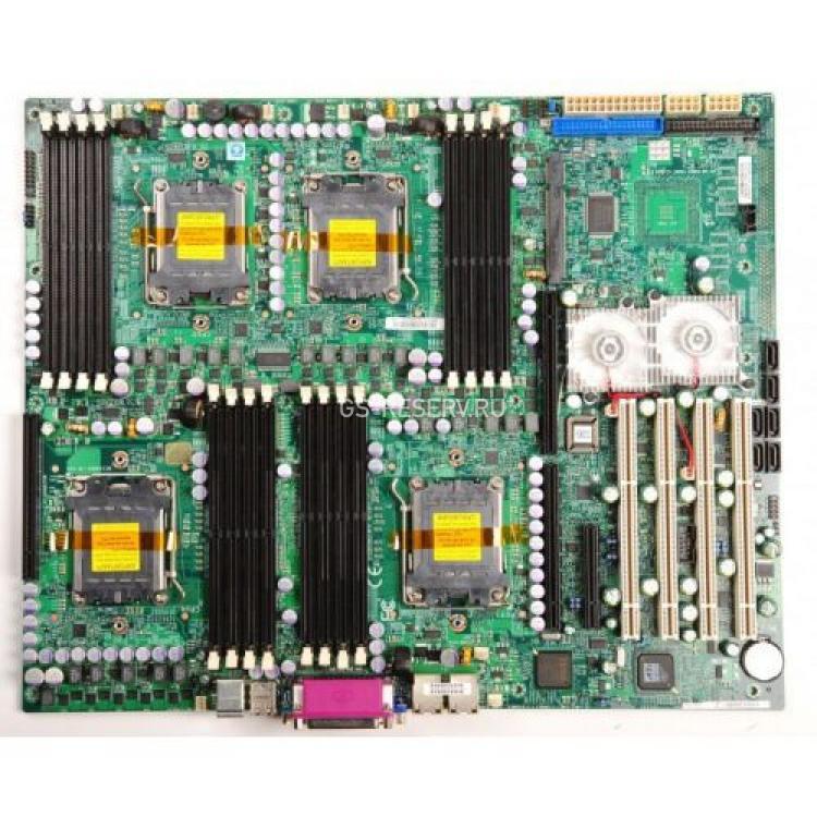 Материнская Плата Supermicro nVidia MCP55 Pro Quad S-F 16DualDDRII-800 6SATAII 2PCI-E16x Riser 2xGbLAN E-ATX(H8QME-2+)