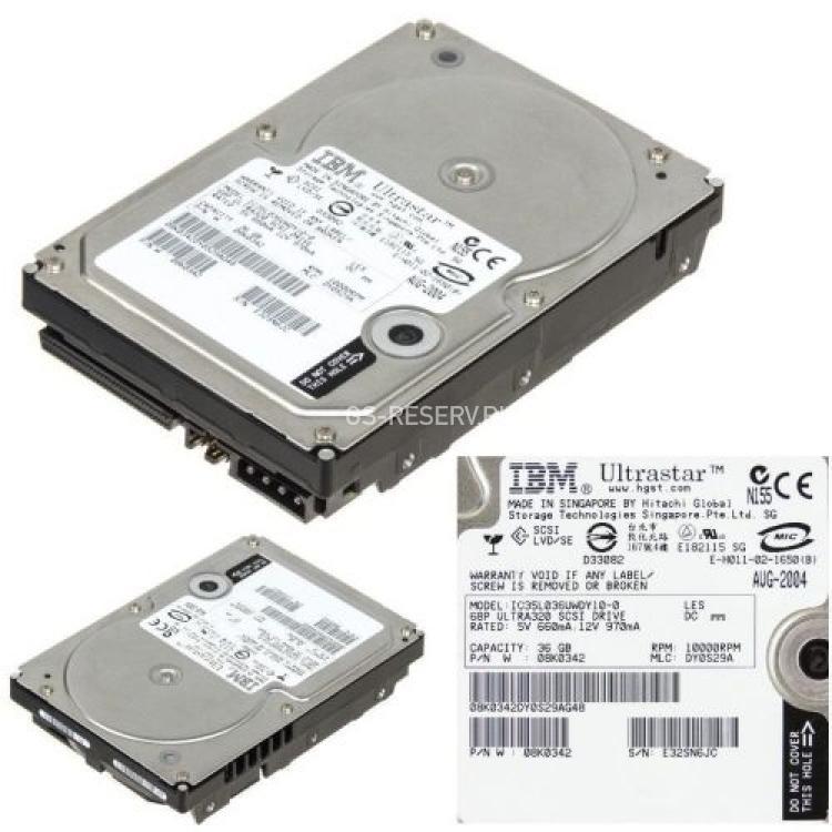 Жесткий Диск Hitachi Ultrastar 146Z10 36,7Gb (U320/10000/8Mb) 68pin U320SCSI(IC35L036UWDY10-0)