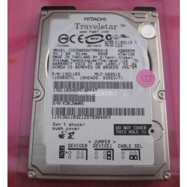 Жесткий Диск Hitachi Travelstar 60Gb (U100/4200/2Mb) IDE 2,5"(08K0634)