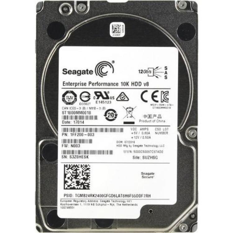 Жесткий Диск Seagate Enterprise Performance 10K HDD v8 1.8Tb (U1200/10000/128Mb) 512e 12G SAS 2,5"(1GR201)