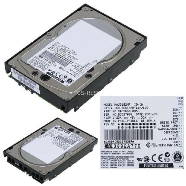 Жесткий Диск Fujitsu 18,2Gb (U160/10000/4Mb) 68pin U160SCSI(CA05668-B36600DL)