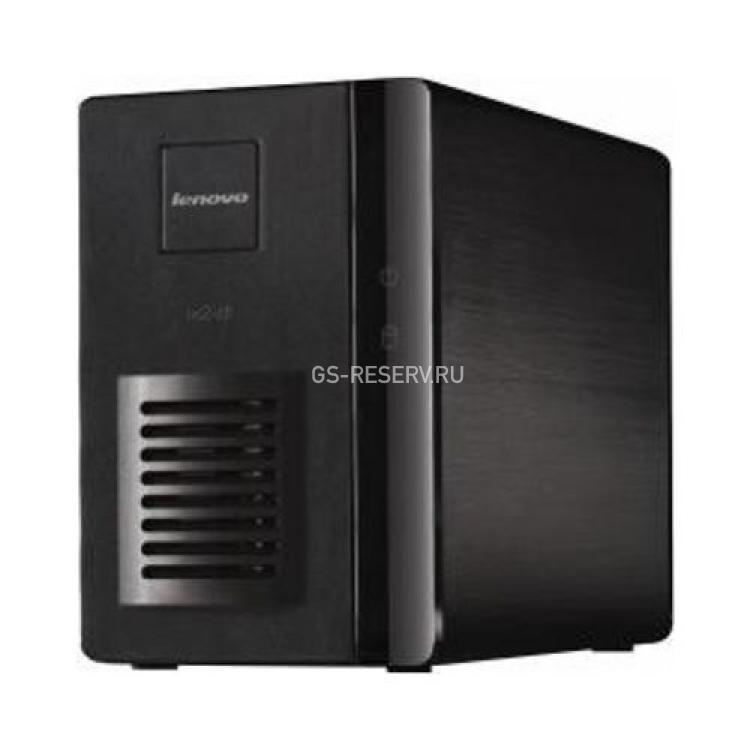 Система Хранения NAS Lenovo (Iomega) (1.6GHz/ 256Mb RAM/ 1xGbE/ 1xUSB/ 2xSATA 3,5"/ JBOD RAID0 RAID1/ SATAII)(IX2-4TB)