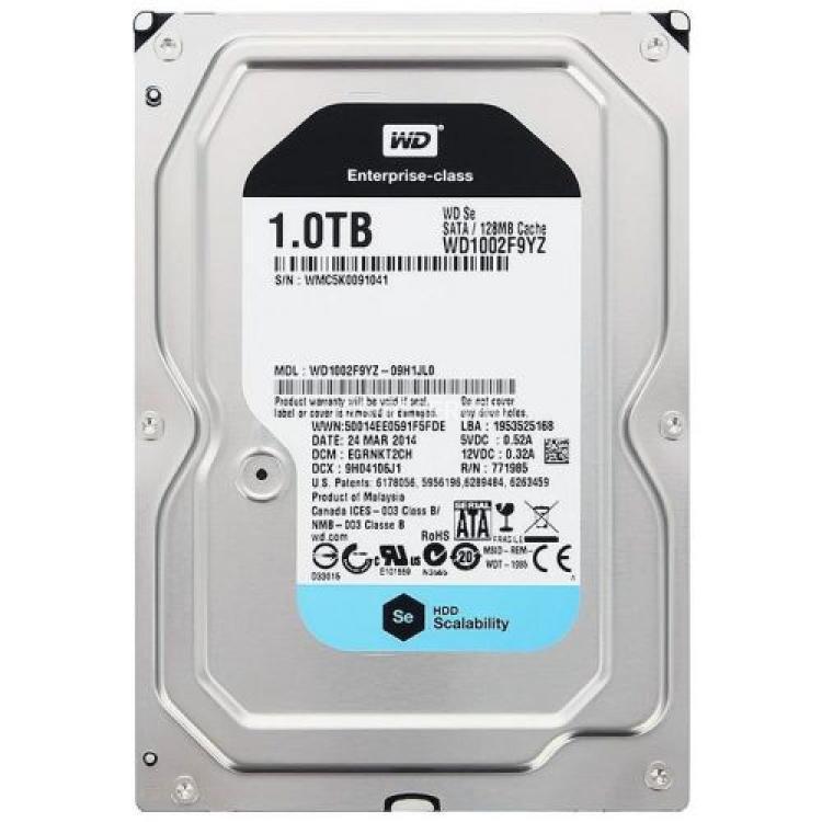 Жесткий Диск Western Digital Se 1Tb (U600/7200/128Mb) NCQ 6G SATAIII(WD1002F9YZ-09UP8L0)