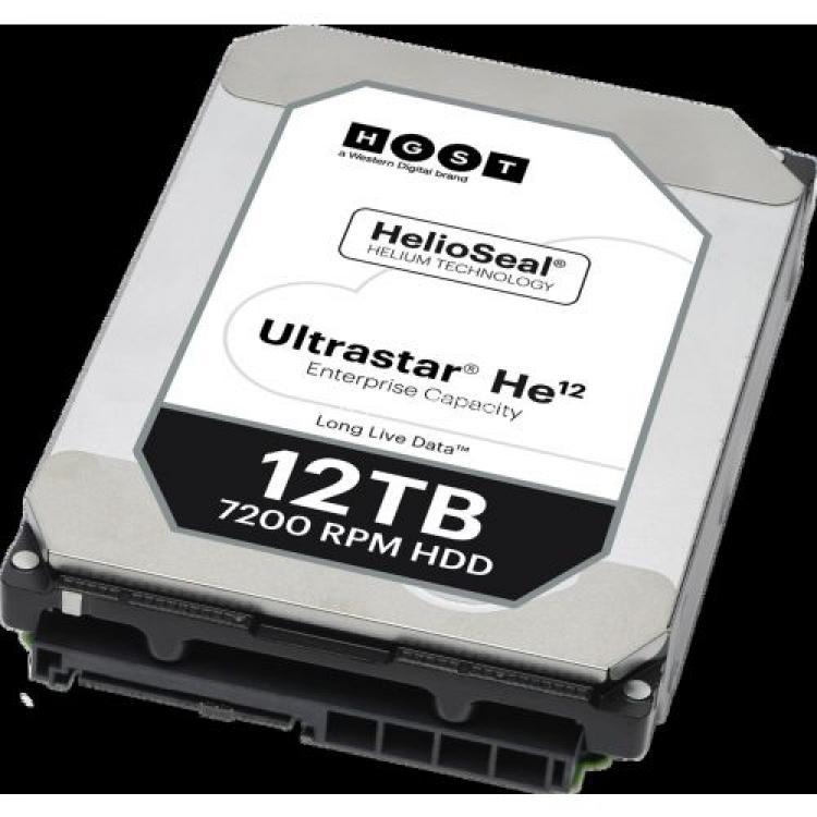 Жесткий Диск HGST Ultrastar He12 12Tb (U1200/7200/256Mb) Helium AF Secure Erase 4Kn 12G SAS 3,5"(HUH721212AL4204)