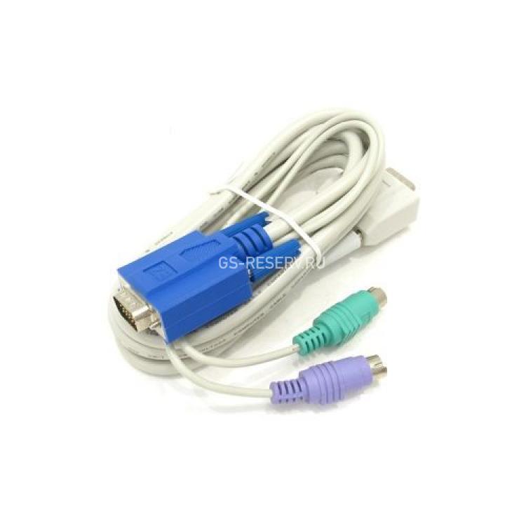 KVM Кабель SignaMax HD15M/MD6M/MD6M-HD15F/M Монитор+Клавиатура+Мышь PS/2 DB15+2x6MINI-DIN Male-Female 1,8m(C-69T-6B)