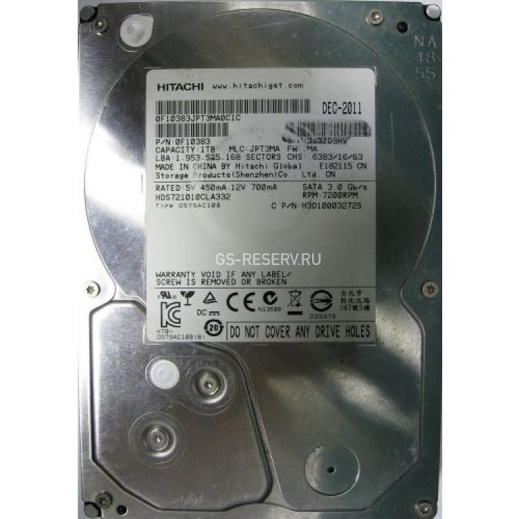 Жесткий Диск Hitachi Deskstar 7K1000.C 1Tb (U300/7200/32Mb) SATAII(0F10383)