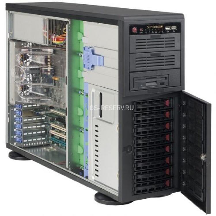 Корпус SuperMicro SuperChassis 8xSAS/SATAII HS 3,5" 1200Wt E-ATX Tower/4U 19"(743TQ-1200B-SQ)