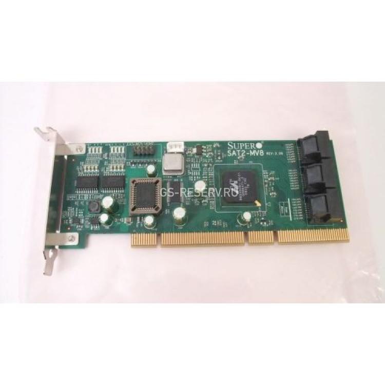Контроллер SATA SuperMicro 88SX6081-BCZ1 8xSATA U300 RAID0/1 PCI/PCI-X(AOC-SAT2-MV8)