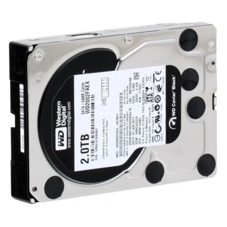 Жесткий Диск Western Digital Caviar Black 2Tb (U600/7200/64Mb) 6G SATAIII(WD2002FAEX-007BA0)
