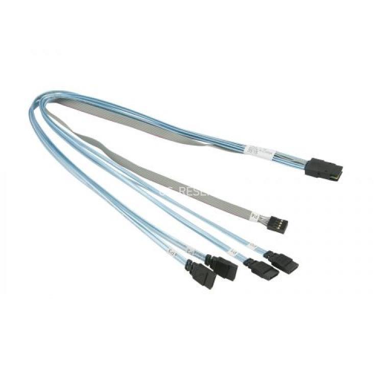Шлейф SAS SuperMicro 1xSFF-8087 (mSASx4) To 4xSATA (4xSATA Жесткий Диск или Корзина) Shrapnel 50cm/0,5m(CBL-0097L-02)