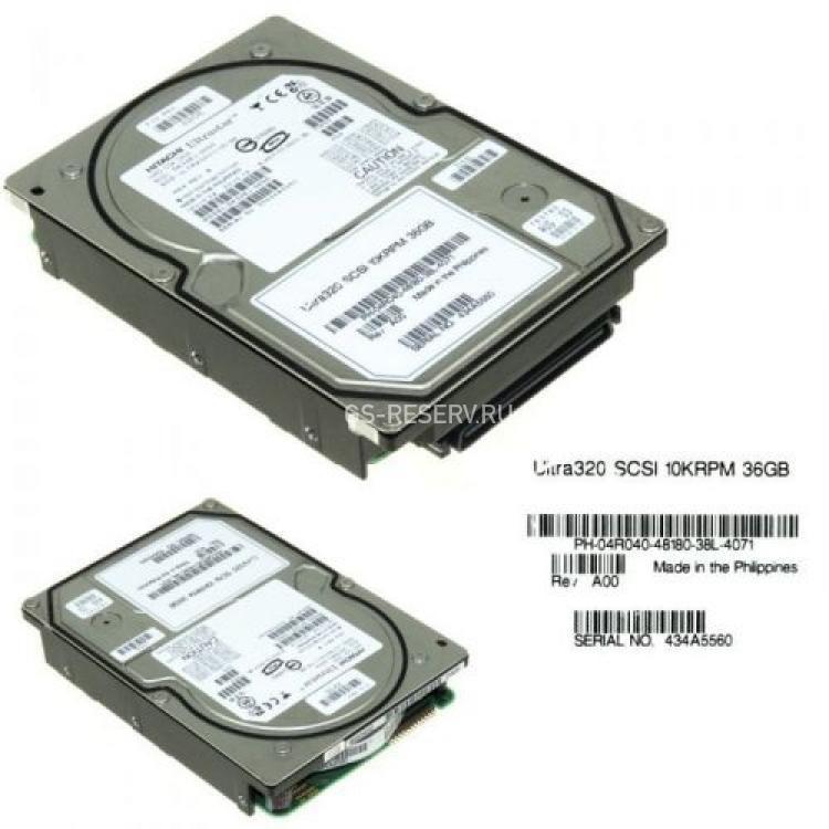 Жесткий Диск Hitachi Ultrastar 36,9Gb (U320/10000/4Mb) 80pin U320SCSI(DK32EJ-36NC)