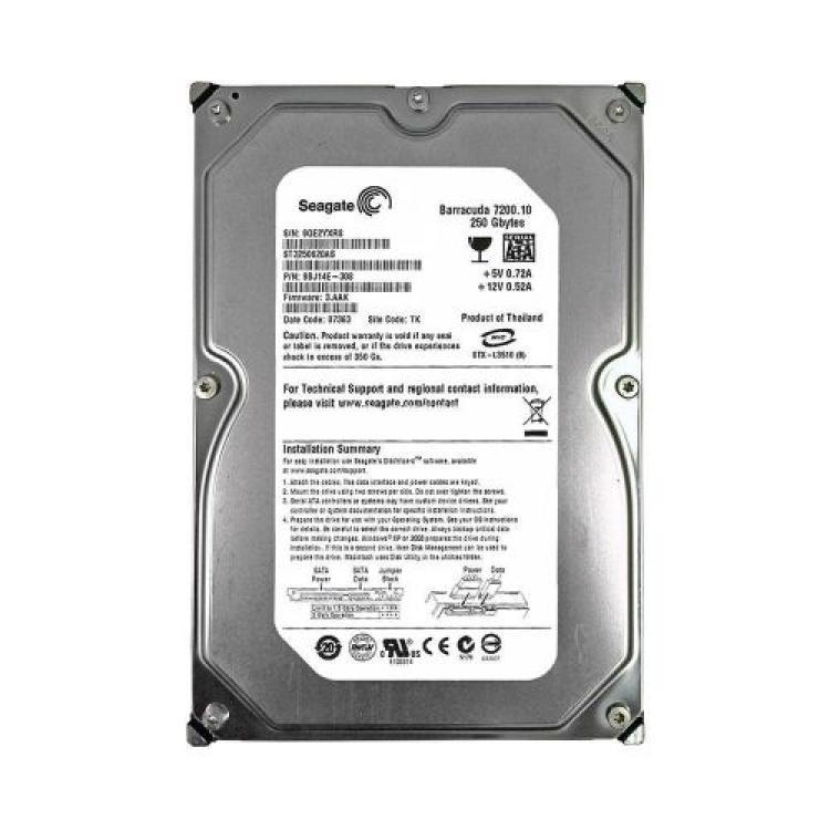 Жесткий Диск Seagate Barracuda 7200.10 250Gb (U300/7200/16Mb) NCQ SATAII(9BJ14E)