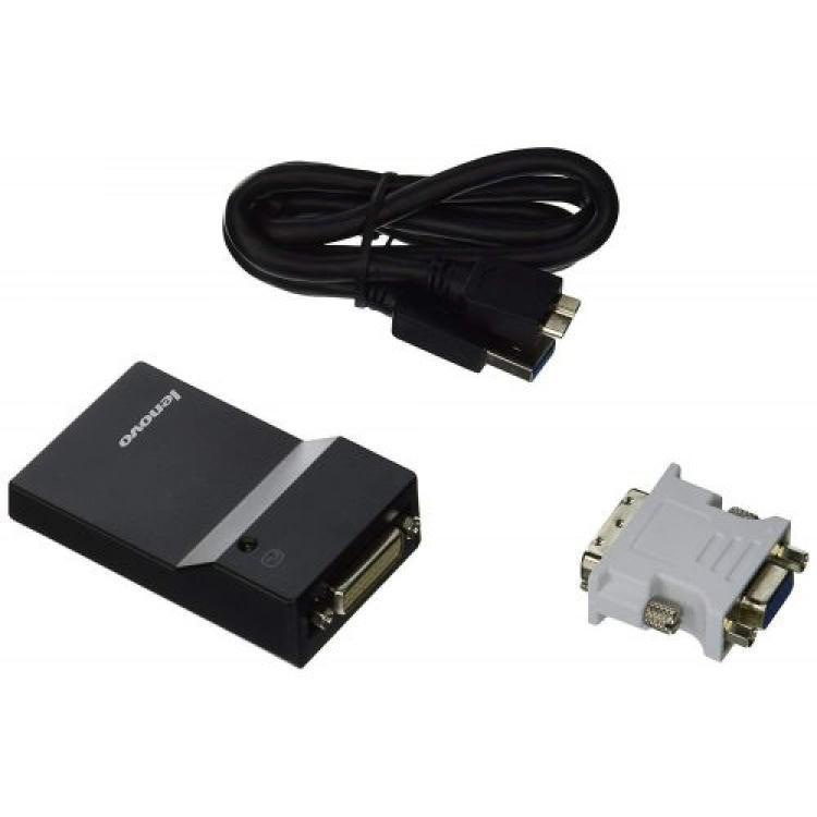 Адаптер Lenovo USB3.0-To-DVI Monitor Adapter For ThinkPad E130 E135 E330 E335 E430 E435 E530 E535 L430 L530 T430 T430s T430u T530 W530 X1 Carbon (Type 34xx) X230 X230t X130 X131 X131e ThinkCentre B560 B570e B575 B580 Edge 72 Edge 72z(03X6577)