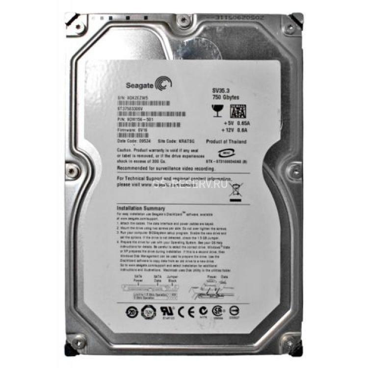 Жесткий Диск Seagate SV35.3 750Gb (U300/7200/32Mb) SATAII(ST3750330SV)