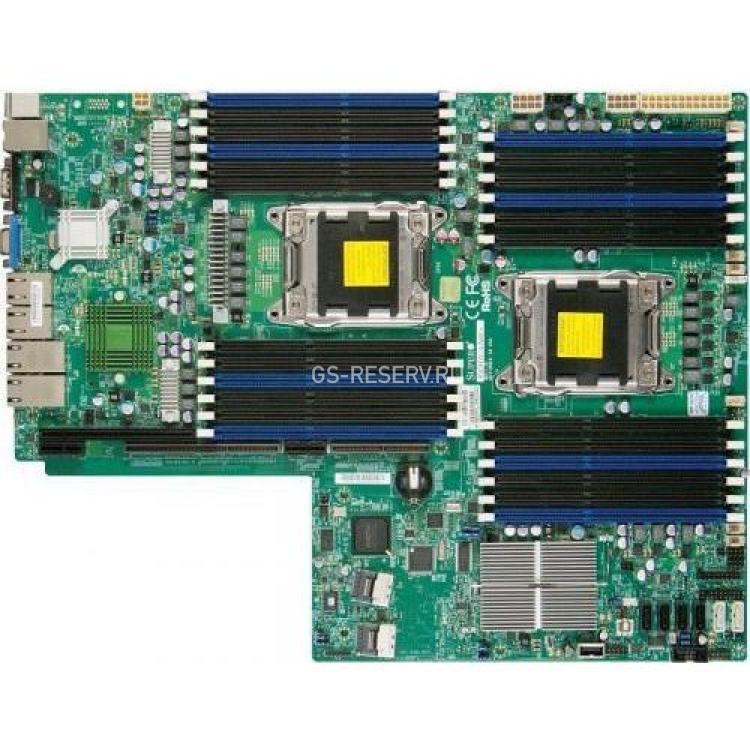 Материнская Плата SuperMicro iC606 Dual Socket 2011 24DDR3 8SAS 2SATAIII 4SATAII PCI-E32&Riser SVGA 4xGbLAN E-ATX 8000Mhz 1U(X9DRW-3LN4F+-O)