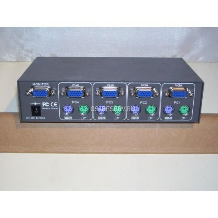 KVM Переключатель D-Link 4xChannel 5xHD15Pin&10xPS/2 Without Cables (Need 4x DKVM-CB)(DKVM-4)