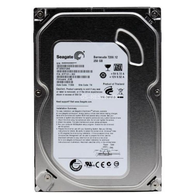 Жесткий Диск Seagate Barracuda 7200.12 250Gb (U600/7200/8Mb) NCQ 6G SATAIII(9YP131)