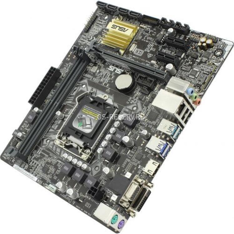 Материнская Плата ASUS iH110 S1151 HT 2DualDDRIV 4SATAIII PCI-E16x3.0 2PCI-E1x Video DVI HDMI LAN1000 AC97-8ch 4USB3 mATX(H110M-PLUS)