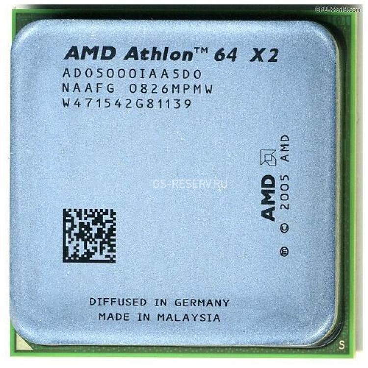 Процессор AMD Athlon-64 X2 5000+ 2600Mhz (2x512/2000/1,25v) 65Wt 2x Core Socket AM2 Brisbane(ADO5000IAA5DO)