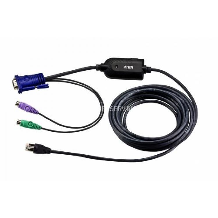 KVM Адаптер ATEN PS/2 KVM Module Монитор+Клавиатура+Мышь HDB15+PS/2 To RJ45 1600x1200 4,5m For KH1508A KH1516A KH1508Ai KH1516Ai KH2508A KH2516A KL1508A KL1516A(KA7920-AX)