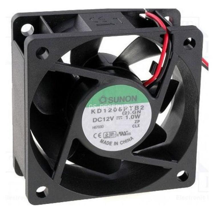 Вентилятор Sunon 0,87A 12v 3800 об/мин 32,79CFM 30dB 60x60x25mm(KD1206PTB2.TM)