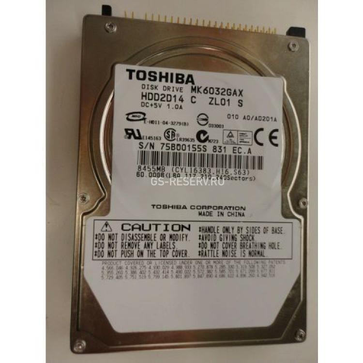 Жесткий Диск Toshiba 60Gb (U100/5400/8Mb) IDE 2,5"(MK6032GAX)