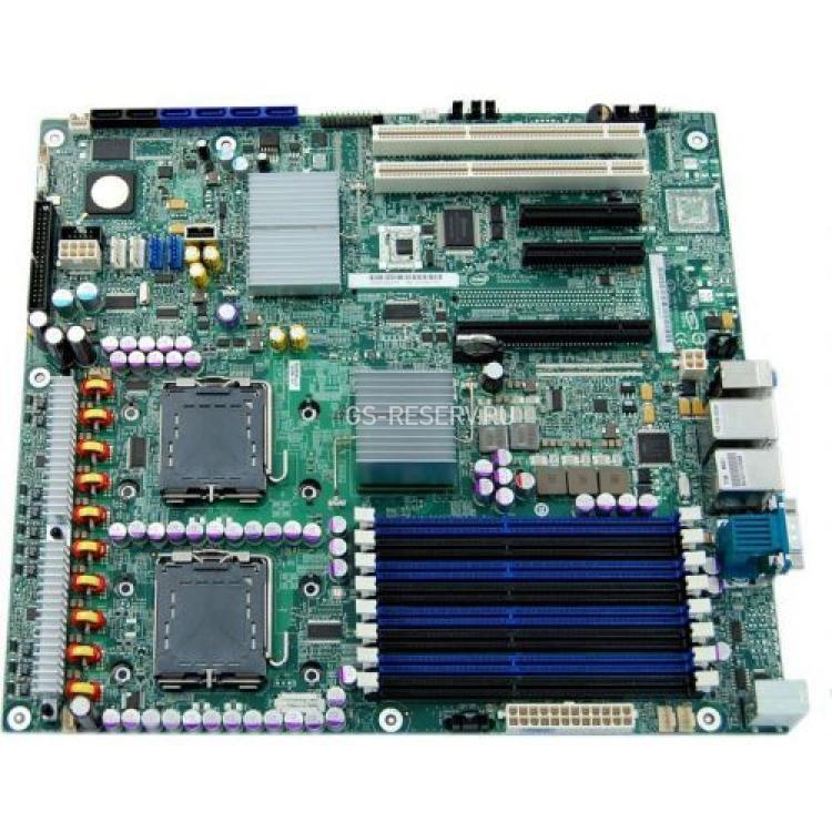 Материнская Плата Intel i5000X Dual Socket 771 8FBD 4SAS 2SATAII U100 PCI-E16x 2PCI-E8x 2PCI-X SVGA AC97 2xGbLAN E-ATX 1333Mhz(881240)
