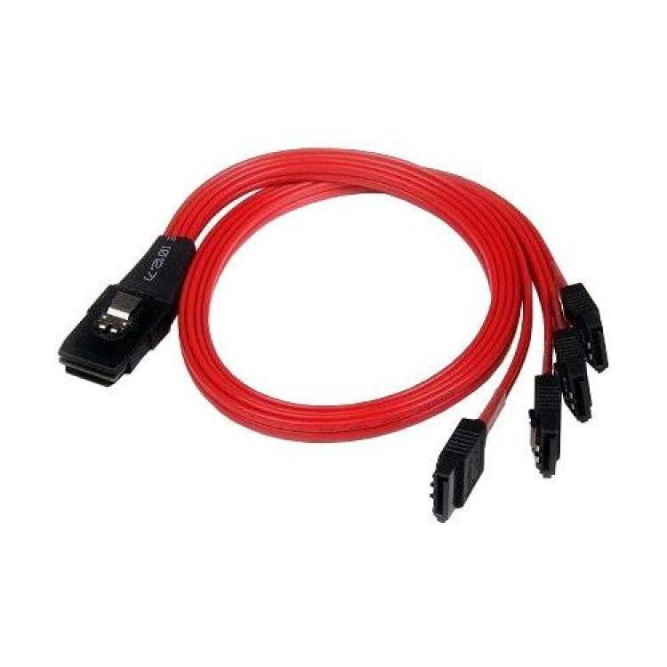 Шлейф SAS Foxconn 1xSFF-8087 (mSASx4) To 4xSATA (4xSATA Жесткий Диск или Корзина) 103cm/1,03m(FP36K68-10-0F)