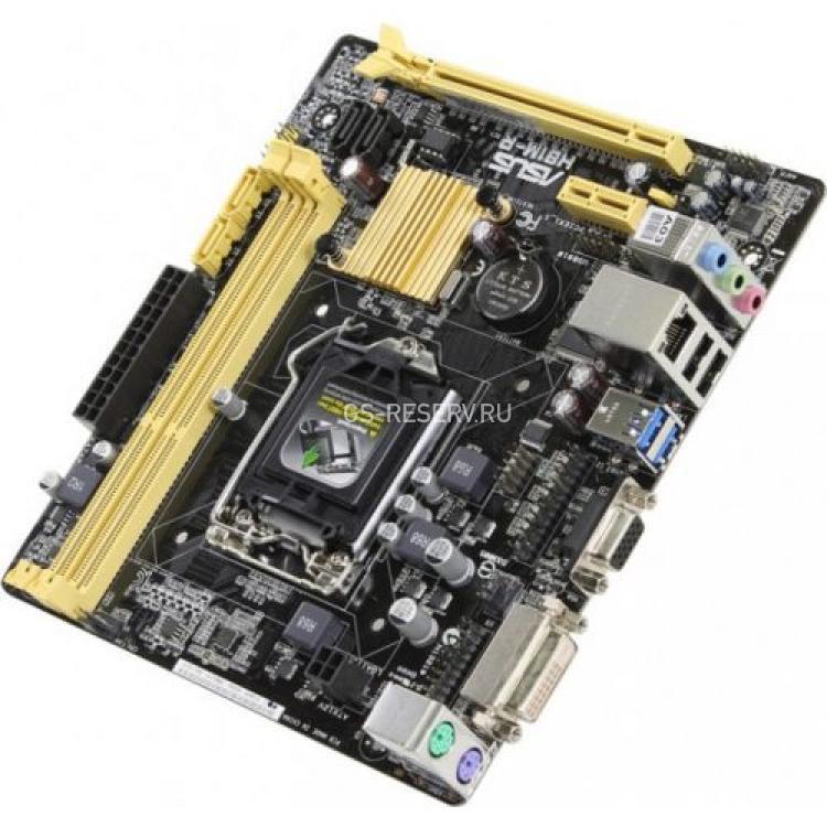 Материнская Плата ASUS iH81 S1150 HT 2DualDDRIII 2SATAIII 2SATAII PCI-E16x3.0 PCI-E1x Video DVI LAN1000 AC97-8ch 2USB3 mATX 5000Mhz(H81M-R/C/SI)