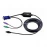 KVM Адаптер ATEN PS/2 KVM Module Монитор+Клавиатура+Мышь HDB15+PS/2 To RJ45 1600x1200 4,5m For KH1508A KH1516A KH1508Ai KH1516Ai KH2508A KH2516A KL1508A KL1516A(KA-7920)
