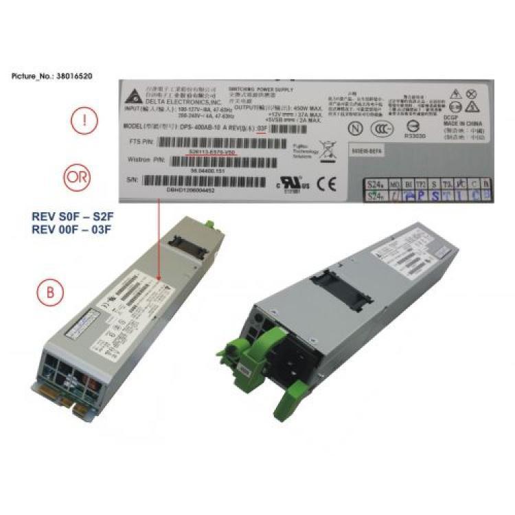 Резервный Блок Питания Fujitsu-Siemens 450Wt (Delta) для Primergy RX200 S6(S26113-E570-V50)