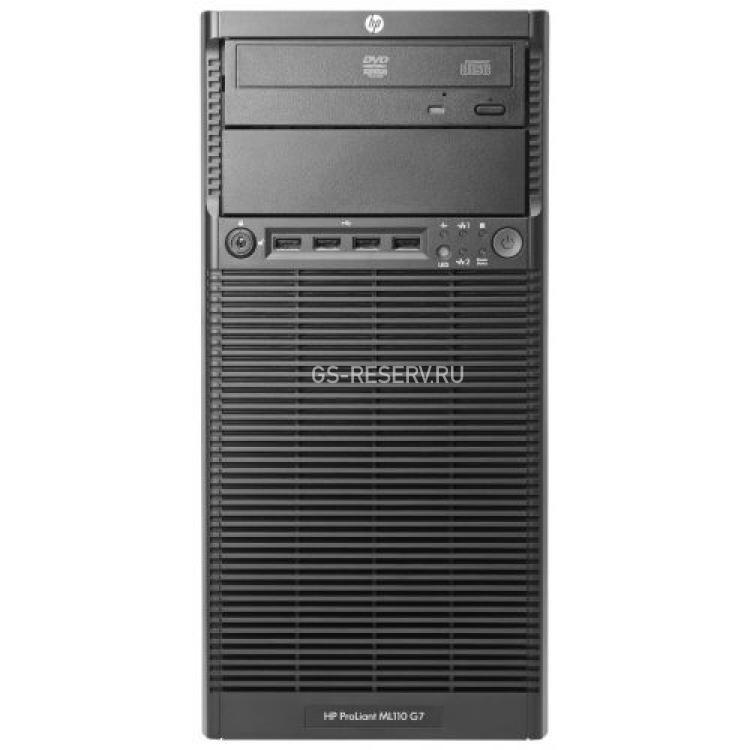 Сервер HP ML110G7 Intel Xeon QC E3-1220 3400Mhz/ S1155/ iC200/ 2(16)Gb DDR3/ Video/ LAN1000/ 4SAS/SATA LFF/ 0x72(600)Gb/15k HDD/ DVD-RW/ ATX 350W Tower(639259-005)