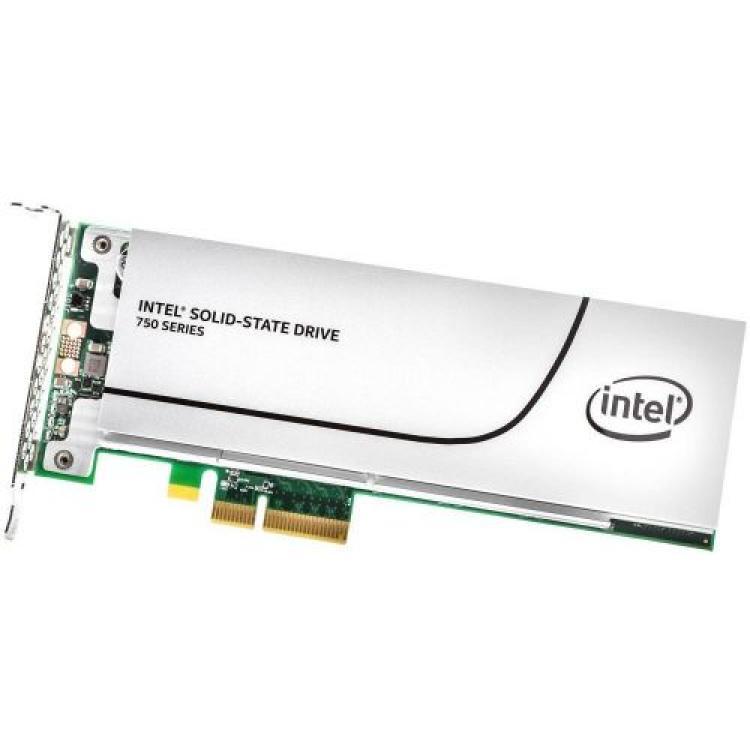 Твердотелый Накопитель SSD Intel SSD 750 Series 1.2Tb 2,4Гб/сек NVMe/PCIe MLC HHHL PCI-E4x 3.0(SSDPEDMW012T401)