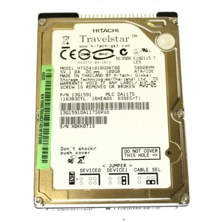 Жесткий Диск Hitachi Travelstar 5K100 100Gb (U100/5400/8Mb) IDE 2,5"(D8810)