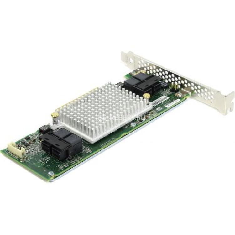 Контроллер SAS RAID Adaptec 1Gb Flash PMC PM8063 RAID on Chip (ROC) Int-4xSFF-8643 16xSAS/SATA RAID60 U1200 12G PCI-E8x(ASR-81605Z)