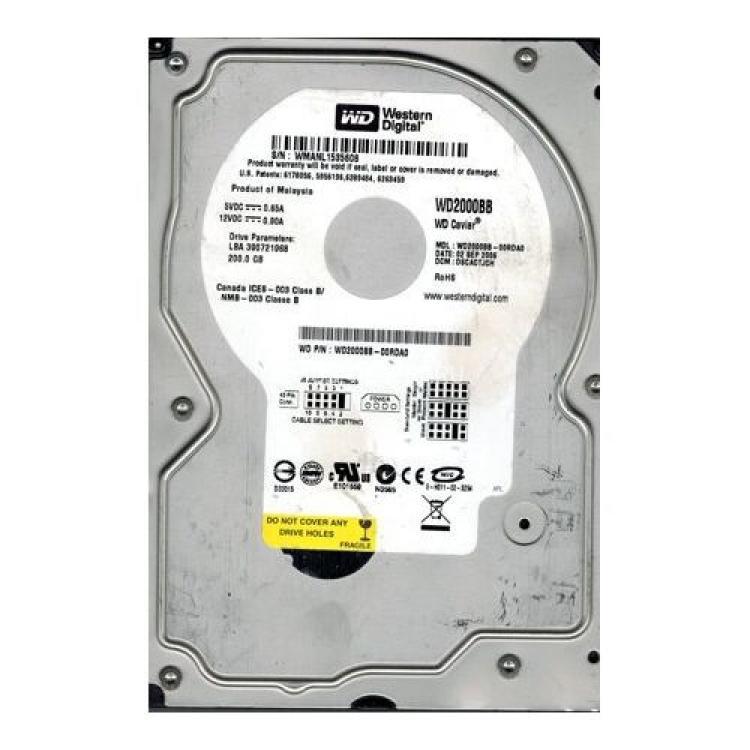 Жесткий Диск Western Digital Caviar 200Gb (U100/7200/2Mb) IDE(WD2000BB)