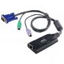 KVM Адаптер ATEN PS/2 Virtual Media KVM Adapter Монитор+Клавиатура+Мышь HDB15+PS/2 To RJ45 1920x1200 For KH1508A KH1516A KH1508Ai KH1516Ai KH2508A KH2516A KL1508A KL1516A(KA7520)