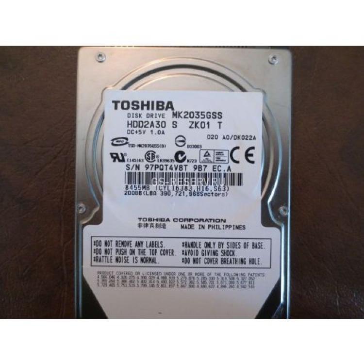 Жесткий Диск Toshiba 200Gb (U300/4200/8Mb) SATAII 2,5"(MK2035GSS)