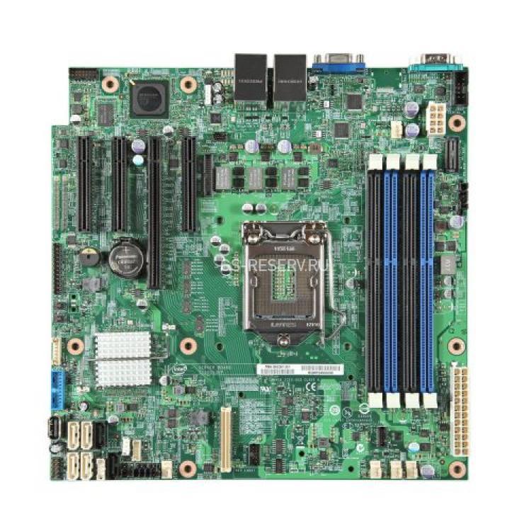 Материнская Плата Intel c222 S1150 4DualDDRIII 2SATAIII 4SATAII PCI-E16x 3PCI-E8x 2LAN1000 SVGA mATX(BBS1200V3RPS)