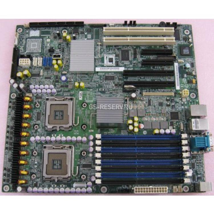 Материнская Плата Intel i5000P Dual Socket 771 8FBD 6SATAII U100 2PCI-E16x 2PCI-E8x 2PCI-X SVGA 2xGbLAN E-ATX 1333Mhz(881732)