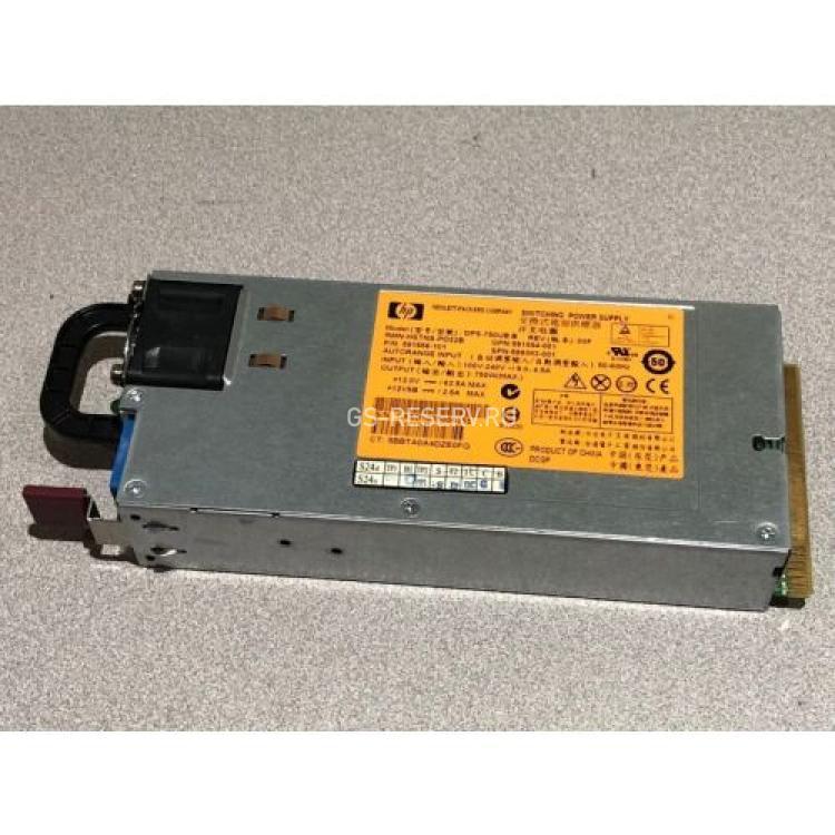Резервный Блок Питания HP 750Wt (Delta) Platinum для серверов DL360G6 DL360G7 DL370G6 DL380G6 DL380G7 DL385G5p DL385G6 DL385G7 DL16xG6 DL16xG7 DL180G6 ML350G6 ML370G6 ML150G6 ML330G6 DL1000(599383-001)