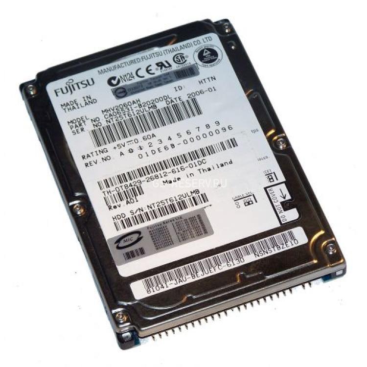 Жесткий Диск Fujitsu 60Gb (U100/5400/8Mb) IDE 2,5"(CA06531-B20200DL)