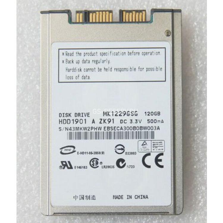 Жесткий Диск Toshiba 120Gb (U300/5400/8Mb) SATAII 1,8" For Notebooks(MK1229GSG)
