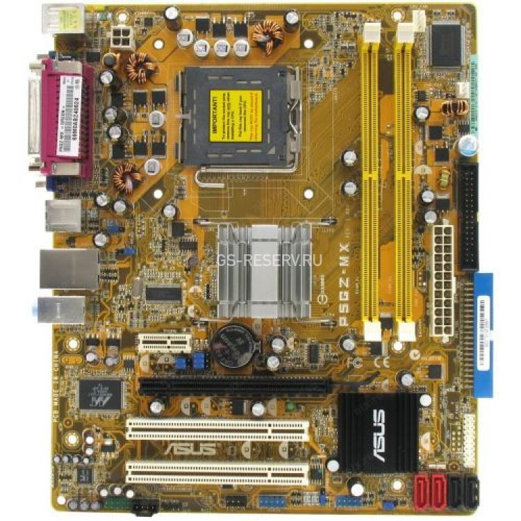Материнская Плата ASUS i945GZ S775 HT 2DualDDRII-533 4SATAII U100 PCI-E16x PCI-E1x 2PCI SVGA LAN1000 AC97-6ch mATX(P5GZ-MX)