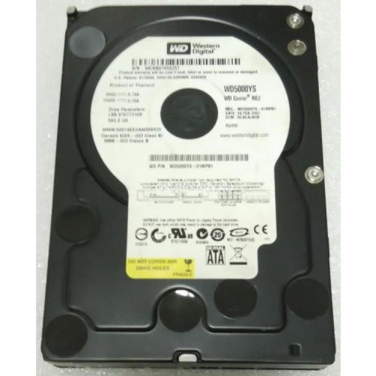 Жесткий Диск Western Digital RE2 500Gb (U300/7200/16Mb) SATAII(WD5000YS-18MPB0)