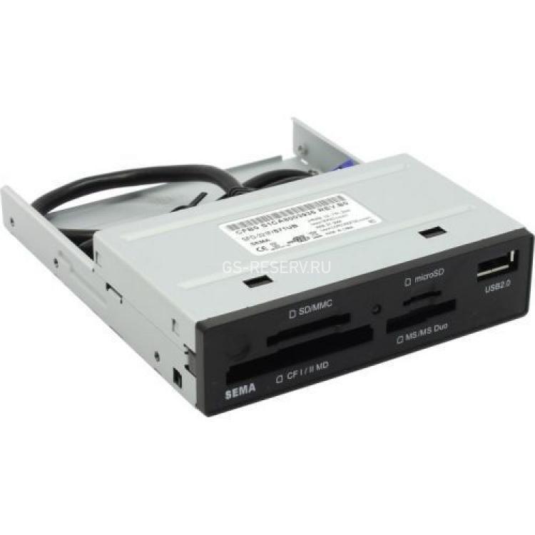 Карт-Ридер Sema SD/MMC CompactFlash CFI CFII MS/PRO SmartMedia Internal USB(SFD-321F)