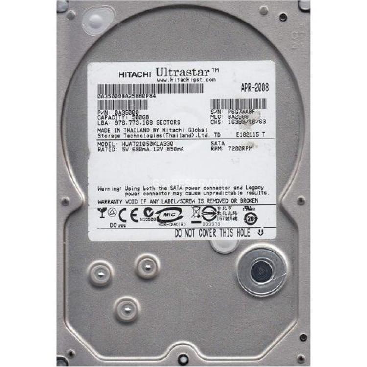 Жесткий Диск Hitachi Ultrastar A7K1000 500Gb (U300/7200/32Mb) SATAII(HUA721050KLA330)
