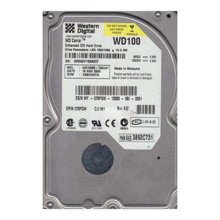 Жесткий Диск Western Digital Caviar 10Gb (U100/7200/2Mb) IDE(WD100BB-00CLB0)
