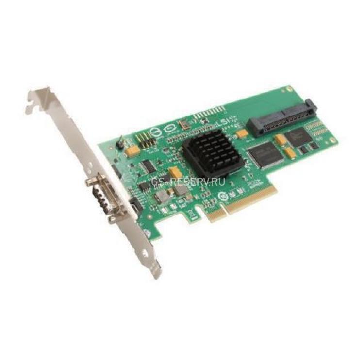 Контроллер SAS LSI Logic LSISAS1068 Int-1xSFF8484 (32-pin) 4xSAS/SATA Ext-1xSFF8470 (4xSAS/SATA) RAID10 U300 LP PCI-E8x(LSI00167)