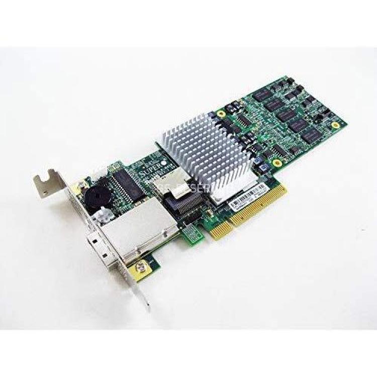 Контроллер SAS RAID SuperMicro LSISAS2108 512Mb DDRII Int-1xSFF8087 Ext-1xSFF8088 8xSAS/SATA RAID60 U600 6G UIO PCI-E8x For Motherboards H8DGU-LN4F+ H8DGU-F H8SMU H8DMU+ PDSMU X7DAL-E X7DAL-E+ X7DBN X7DBU X7DCU X7DWA-N X7DWN+(AOC-SAS2LP-H4IR)